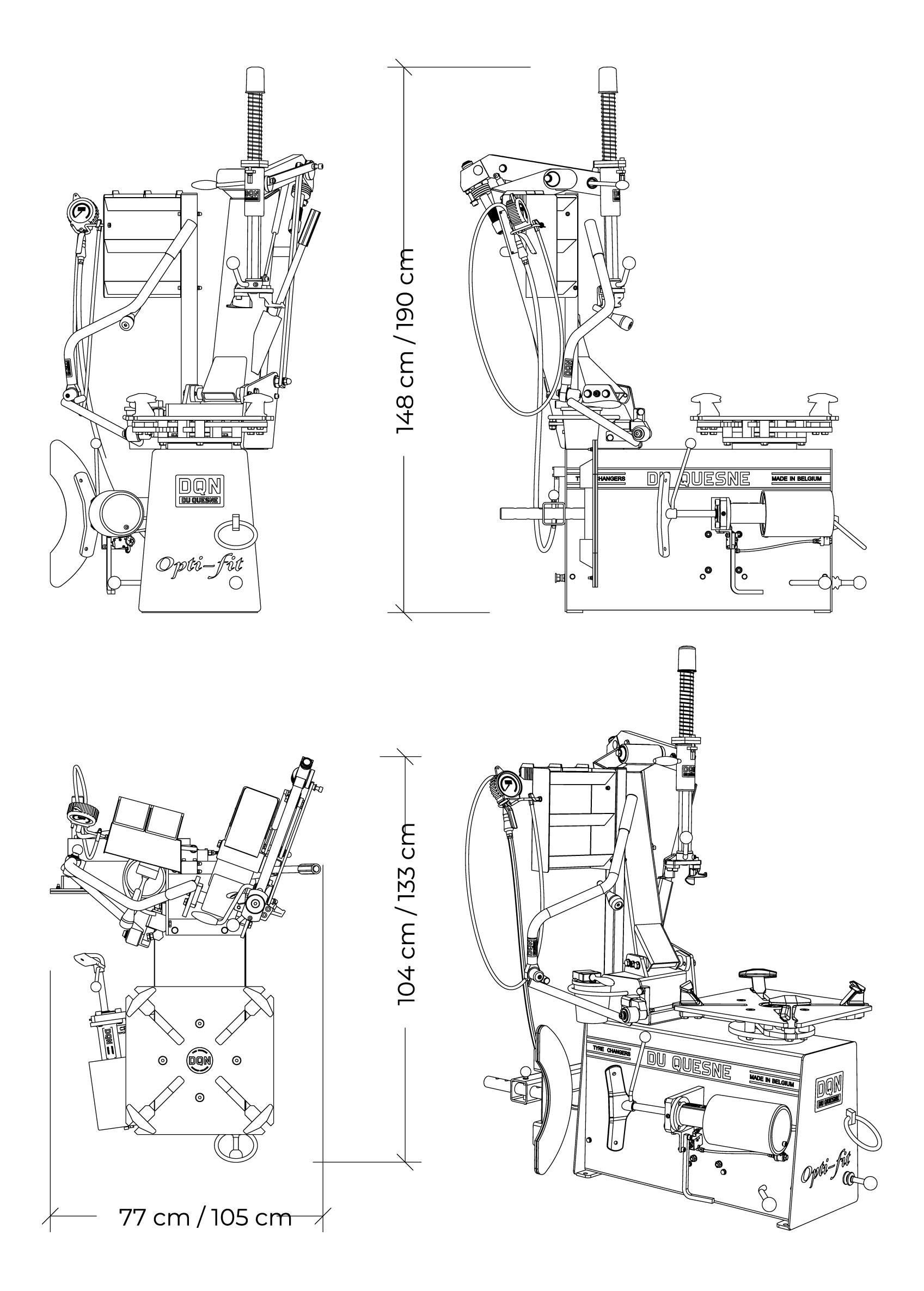 TYRE CHANGER OPTI-FIT + ACCESSORIES